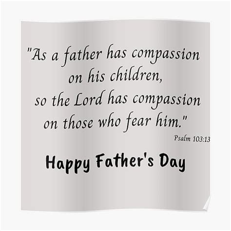 Happy Fathers Day Christian Gift Bible Verse Psalm As A