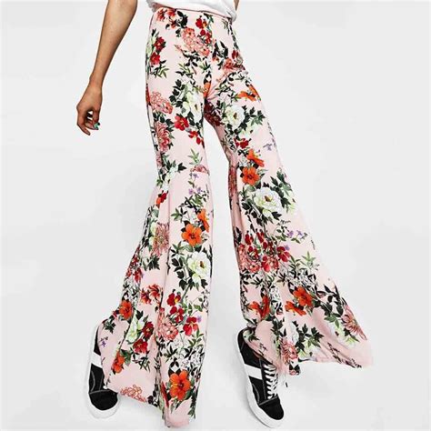 Pantalon Patte D Lph Hippie Floral Print Pants Chic Night Out