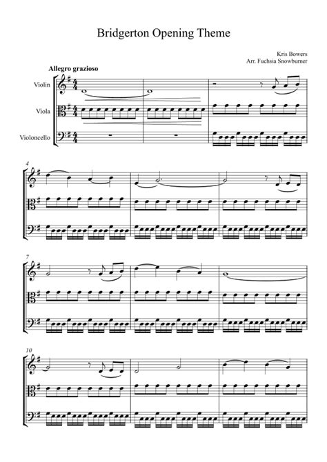 Bridgerton Theme Arr Fuchsia Snowburner Sheet Music Kris Bowers String Ensemble