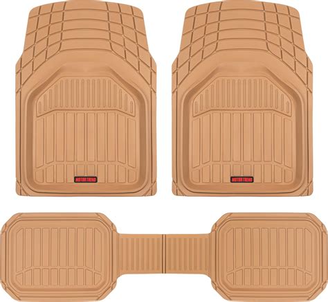 Amazon Motor Trend FlexTough Floor Mats For Cars Beige Deep Dish