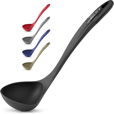 Zulay Soup Ladle Spoon With Comfortable Grip Cooking And Serving Spoon For Soup