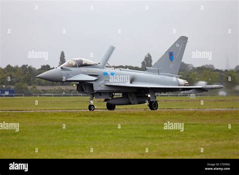 Farnborough International Airshow Eurofighter Typhoon Landing Stock