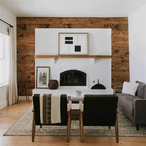 Cozy Modern Living Room With Wood Shiplap Wall Soul Lane