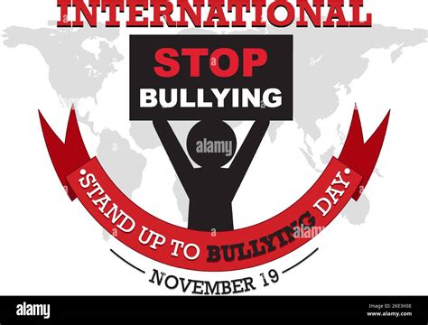 International Stand Up To Bullying Day Poster Design Illustration Stock