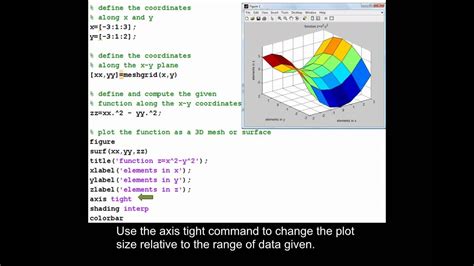 Plotting A 3 D Surface Plot In Matlab Youtube