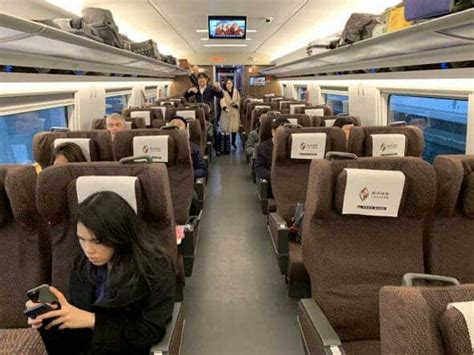 First Class In China High Speed Train From Shanghai To Beijing