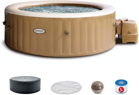 Intex Purespa Person Bubble Massage Inflatable Hot Tub Spa Set