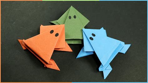 Origami Frog that Jumps - Easy Fun Paper Craft for Kids