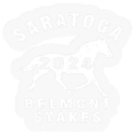 Saratoga Springs Ny 2024 Belmont Stakes Horse Racing Vintage Stickers