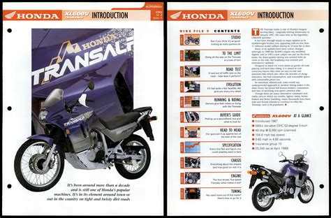 Honda XL600V Transalp Introduction Essential Superbike Data File Page