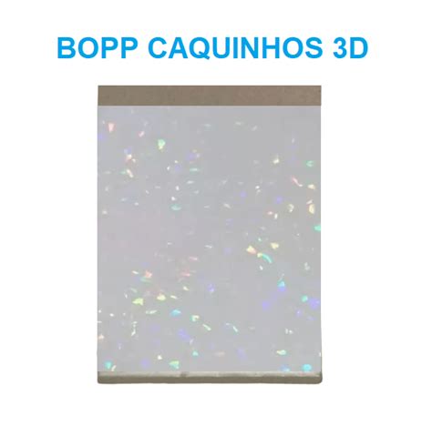 Bobina Bopp Holográfico Caquinho 3D 27 micras Poliespiral Produtos