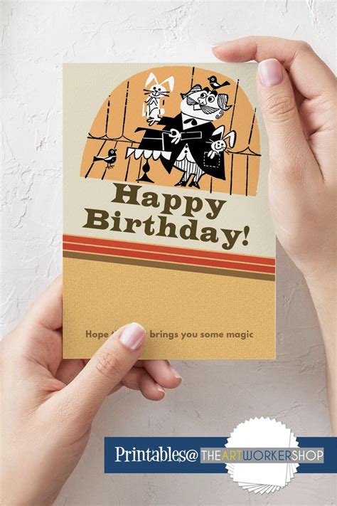 Printable Magic Themed Birthday Card Magical Birthday Card Etsy