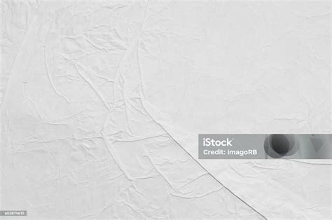 White Crumpled Grained Paper For Texture Or Background Stock Photo