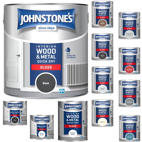 Johnstones Quick Dry Gloss Paint Interior Exterior Wood Metal Paint