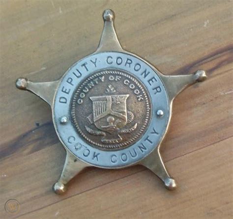 DEPUTY CORONER BADGE COOK COUNTY ILL. '68 '72 OBSOLETE | #29794435