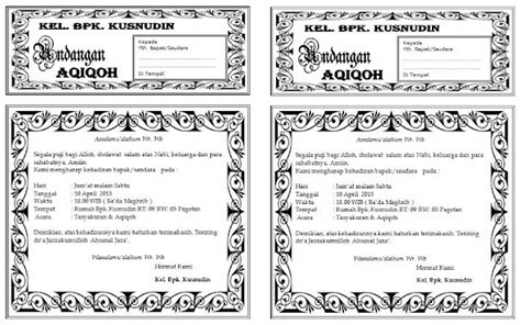 Contoh Undangan Pernikahan Kertas F4 Download Contoh Lengkap Gratis ️