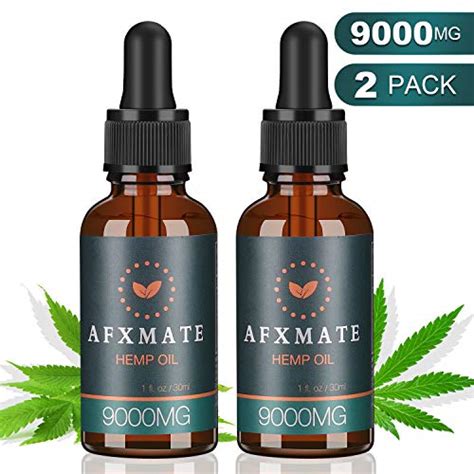 2 Pack Hemp Oil For Pain And Anxiety Relief 9000mg Of Organic Hemp Extract 100 Natural Hemp