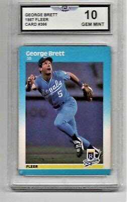 1987 FLEER GEORGE BRETT BASEBALL CARD KANSAS CITY ROYALS EBay