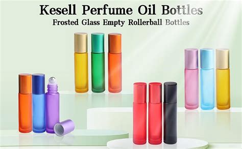 Kesell Empty Essential Oil Roller Bottles 10 Ml Glass Roll On Bottles