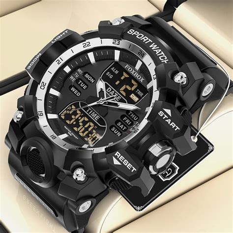 Lige Dual Display Orologi Da Uomo Orologio Sportivo Impermeabile