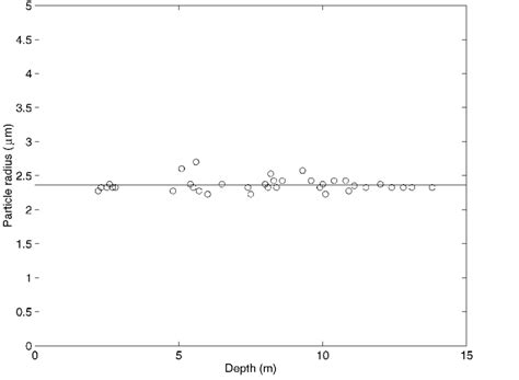 Particle Radius Variation With Depth In The Mersey Estuary