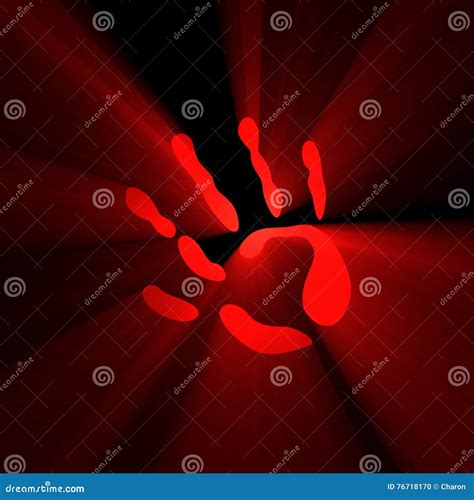 Palm Symbol Hand Mark Light Flare Stock Illustration Illustration Of