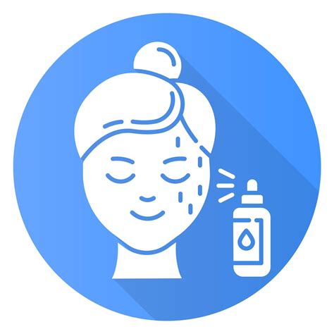 Beauty Water Blue Flat Design Long Shadow Glyph Icon Skin Care