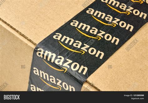 Amazon Shipping Box With Branded Tape Stock Photo And Stock Images