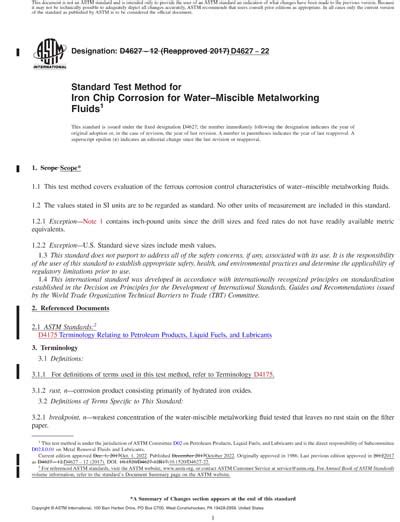 Astm D Red Standard Test Method For Iron Chip Corrosion For