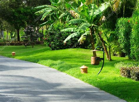 Garden Path With Grass Stock Photo By Pakhnyushchyy