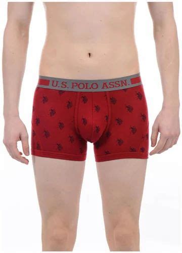 U S Polo Assn Red Printed Trunk For Men I Men Trunks Underwear