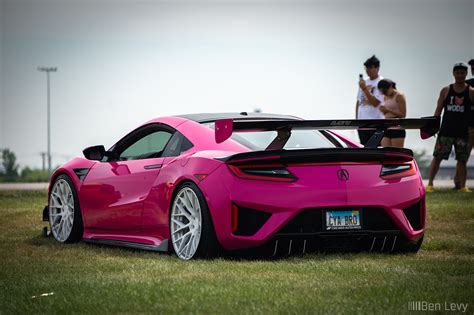 Pink Acura NSX In The Grass BenLevy