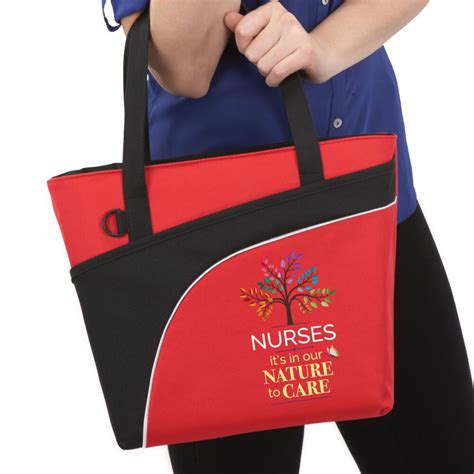 Nurses It’s In Our Nature To Care Red Harvard Lunch Cooler Bag And Round Food Container Combo