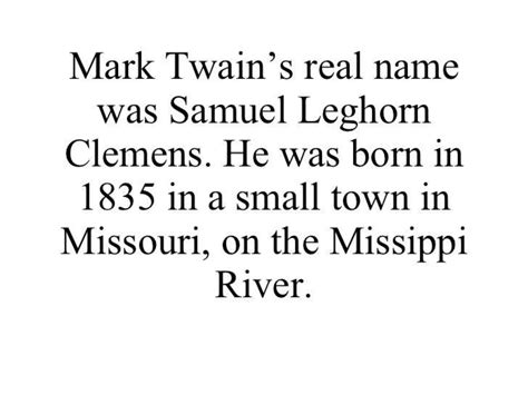 Background Material For Mark Twain And Tom Sawyer Ppt