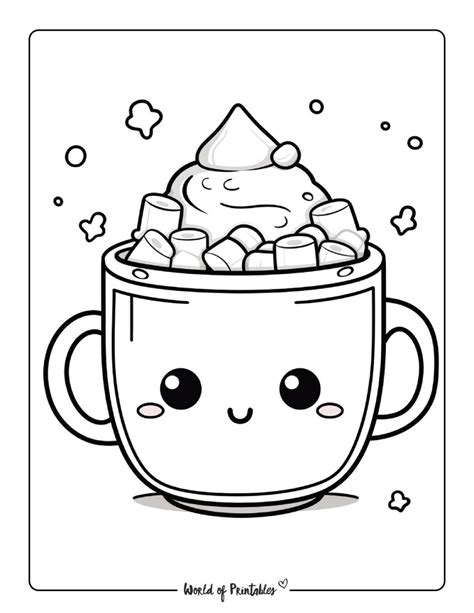 Hot Chocolate Coloring Pages Free Pdf Printables Artofit