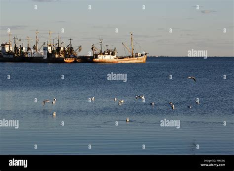 Berdyansk Ukraine September Fishing Boat In The Old Port