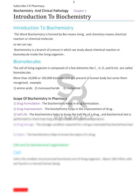 Solution Introduction To Biochemistry Notes Studypool