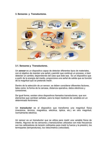 Sensores Y Transductores Study Ingenieros UDocz