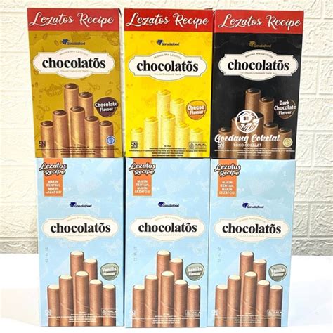 Jual Chocolatos Wafer Coklat Dark Chocolate Vanilla Cheese Stick Box