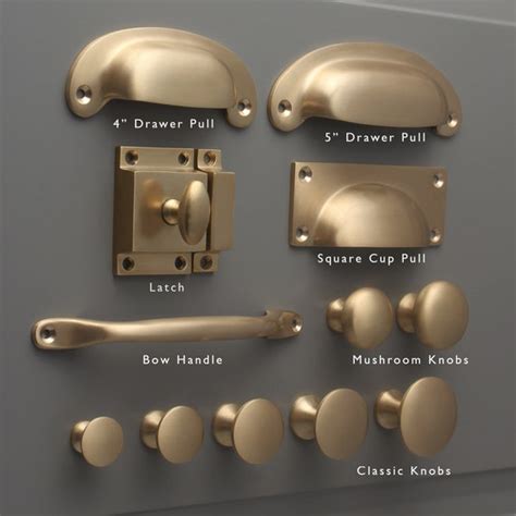 Solid Brass Cabinet Handles Knobs Polished Brass Kitchen