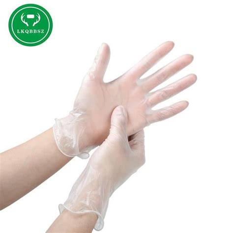 GANT DE VAISSELLE Transparent 20pcs L Gants Jetables Universels En