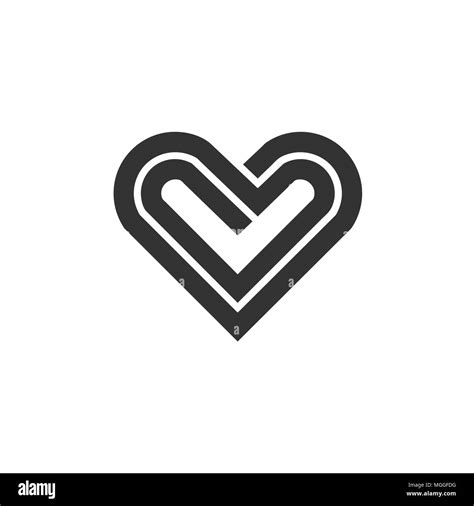 Heart Icon Vector Logo Heart Logo Heart Shape Love Logo Concept