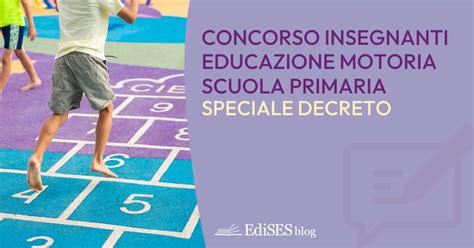 Decreto Concorso Educazione Motoria Scuola Primaria