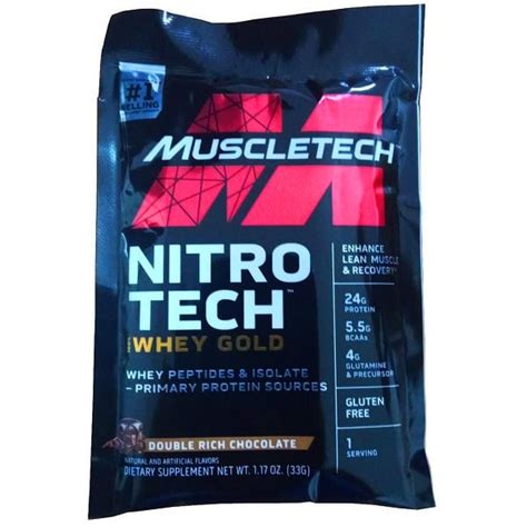 Nitro Tech 100 Whey Gold Muscletech Proteína Suero De Leche 1 Servicio