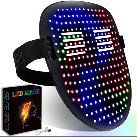 Masca Led Rgb Inteligenta Cu De Imagini Schimbare Imagine Prin