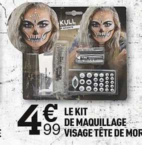 Promo Le Kit De Maquillage Visage T Te De Mort Chez Centrakor