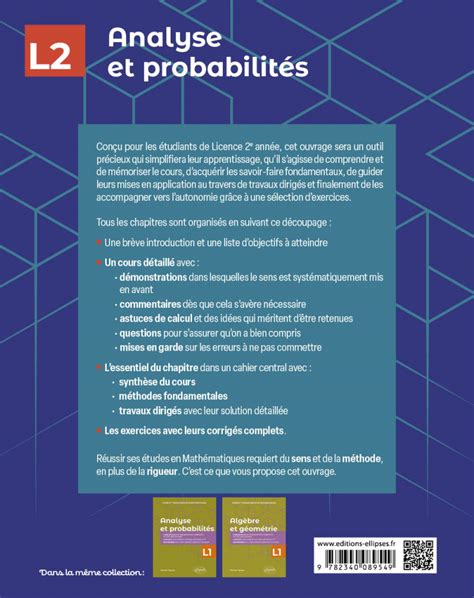 Analyse et probabilités Licence 2e année Cours et travaux dirigés