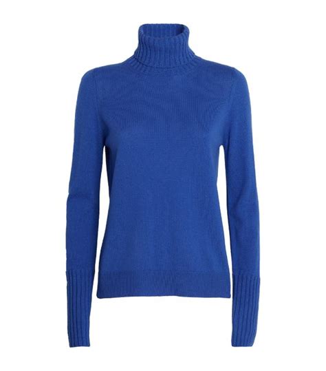 Womens Me Em Blue Wool Cashmere Rollneck Sweater Harrods Uk