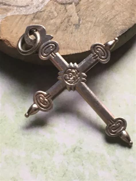 Ancienne Croix De Jeannette En Argent Massif Eur Picclick Fr