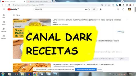 Criar Canal Dark De Receitas DE TUDO YouTube